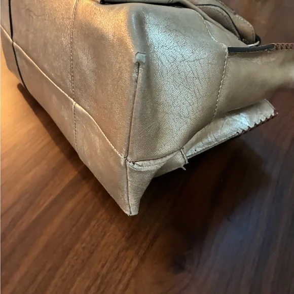 Celine Metallic Gold Leather Tote - Picture 12 of 15